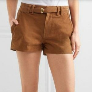 NWOT Frame Denim Suede Shorts in Camel